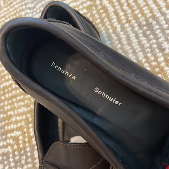 Proenza Schouler Sz 8.5 Leather Round Toe Loafers. - Picture 4 of 8